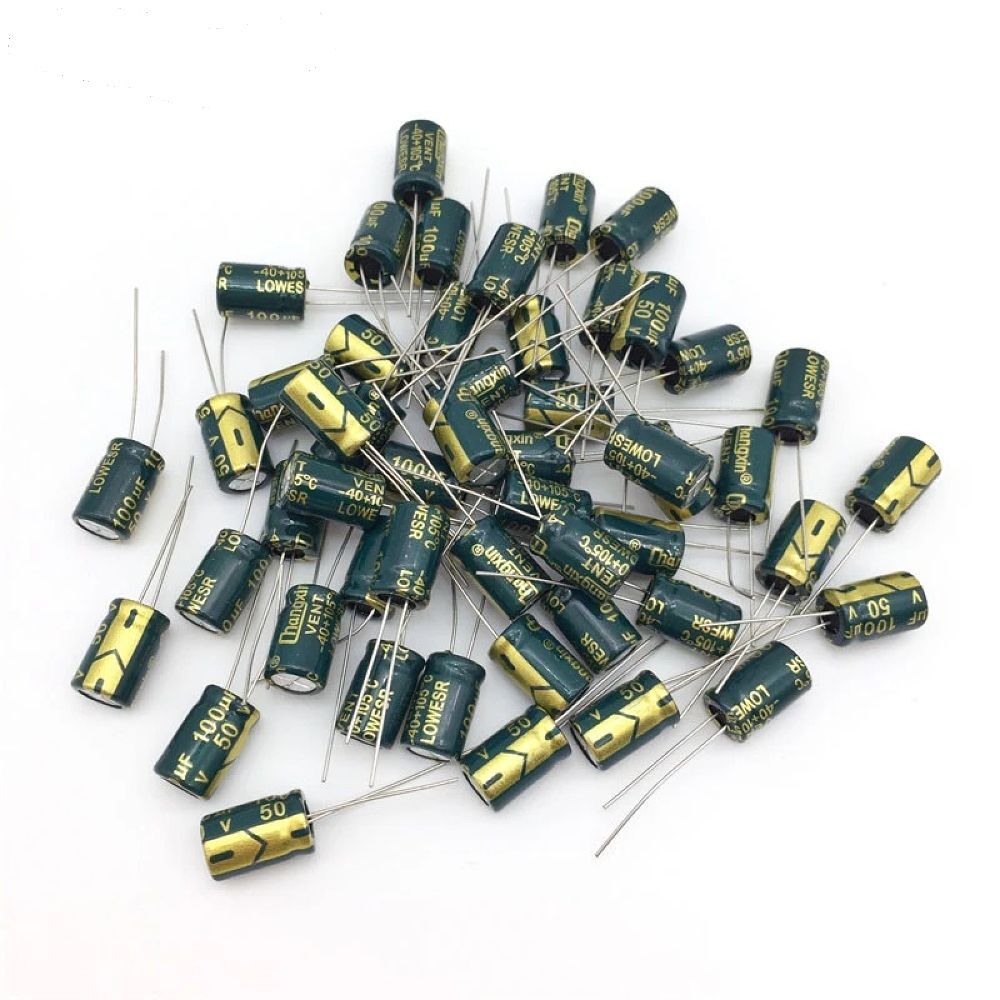 10X 100uF 50V Low ESR 105C Electrolytic Radial Capacitors - Package of 10 Pieces