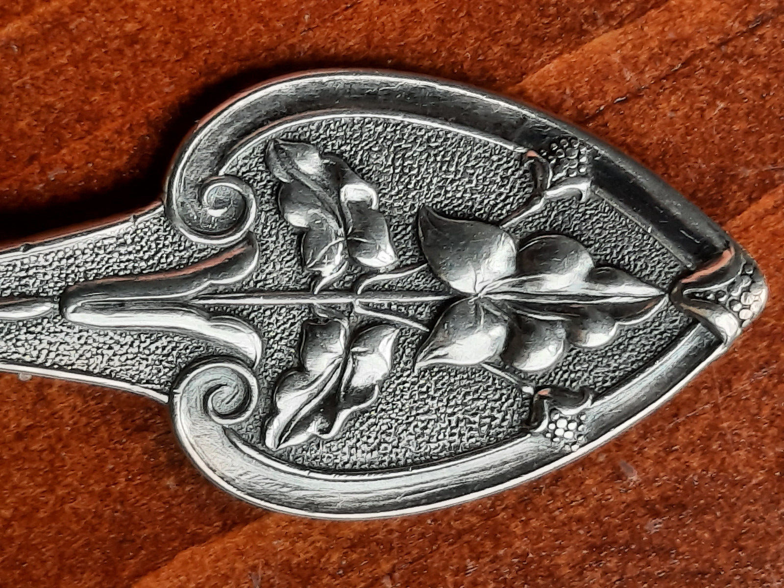 Coin Silver Knowles & Ladd Leaf & Berry Pickle Knife