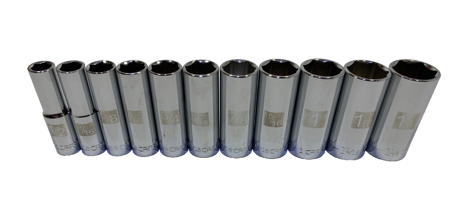 NEW Craftsman Ez Read 1/2" Drive 6 & 12 Point Sockets SAE & Metric - Choose Size