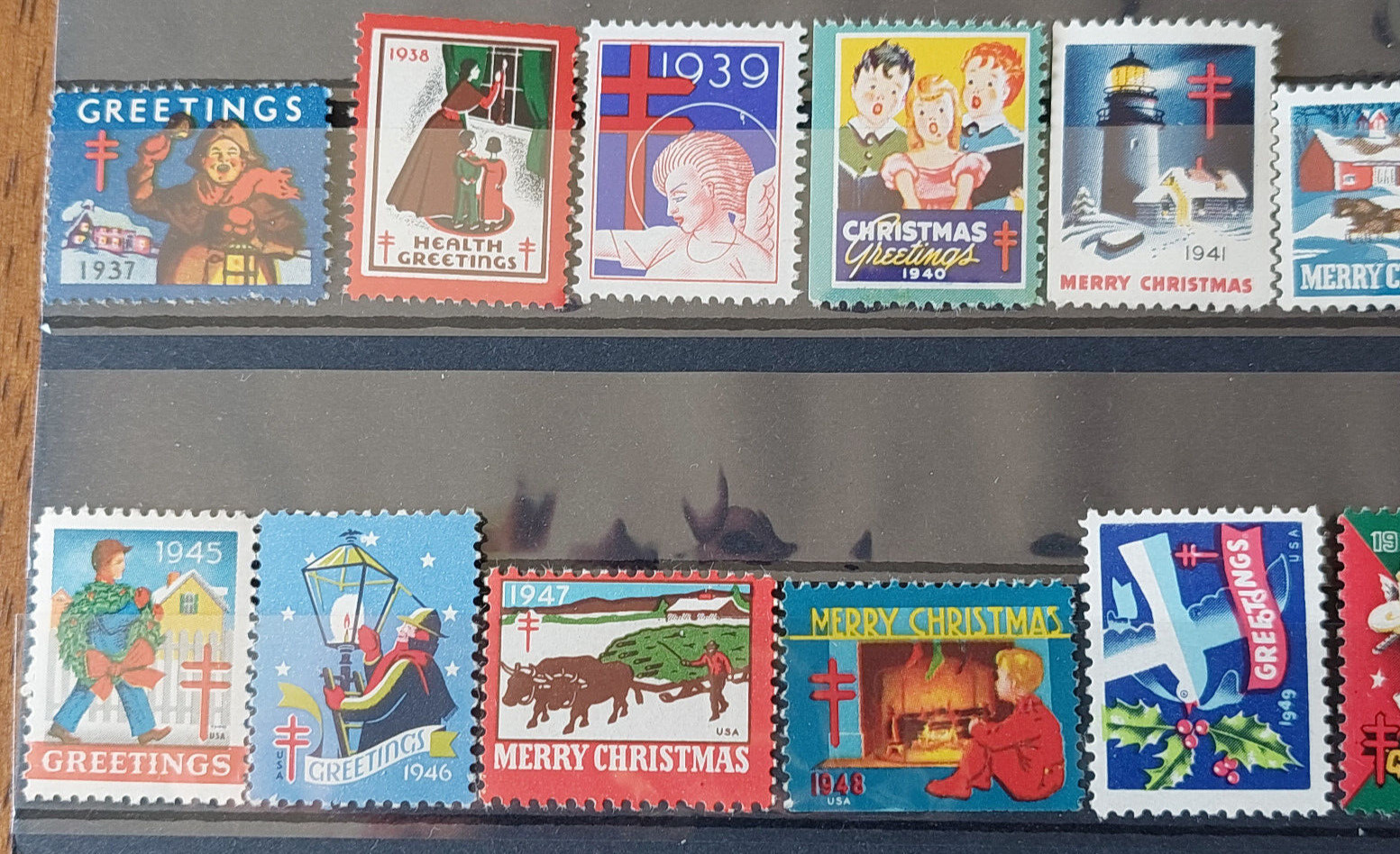 US Christmas Seals lot: one MNH stamp from each year 1930-1953 + BONUS!