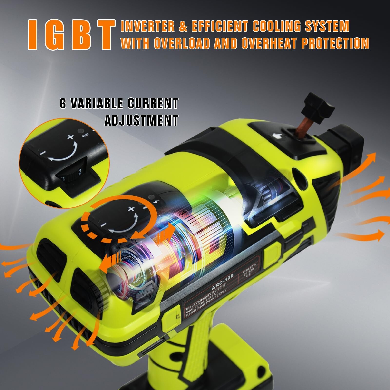 YesRight 110V Handheld ARC Welder 120Amp with IGBT Inverter & Digital Display