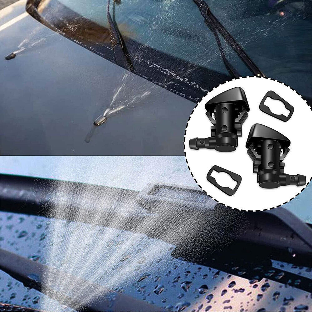 2PCS Windshield Washer Fluid Spray Jet Nozzle Kit Front For Ford Edge 2007-2010