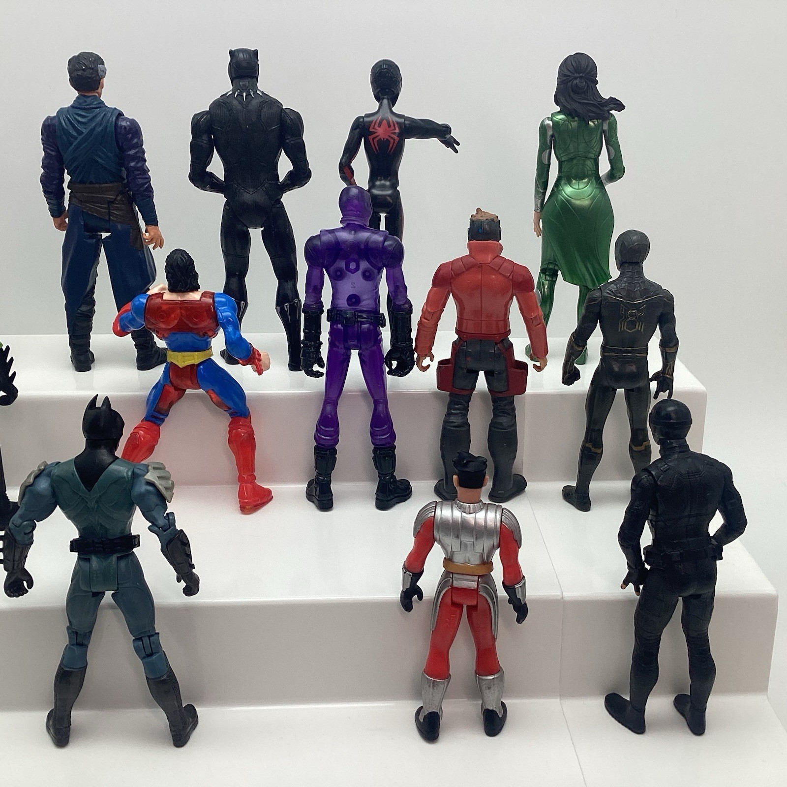 Marvel Super Heroes Figures Lot Kenner Robin Batman Spider-Man Dr Strange Sersi