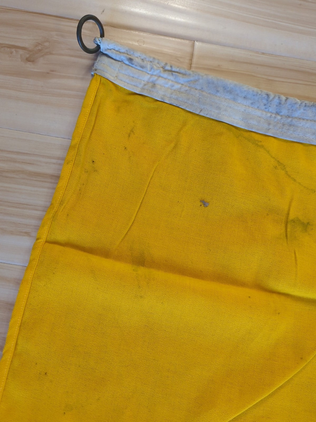 Salvaged Vintage Nautical International Signal Flag I (India) With Clasp 32x36"