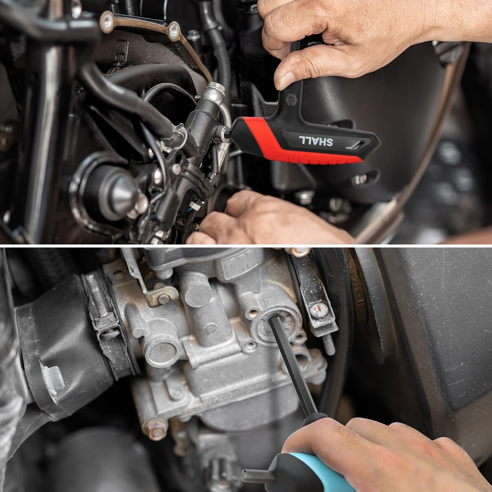 SHALL 14Piece Allen Wrenches Sets, Metric & SAE THandle Allen Wrench Set, Lon...