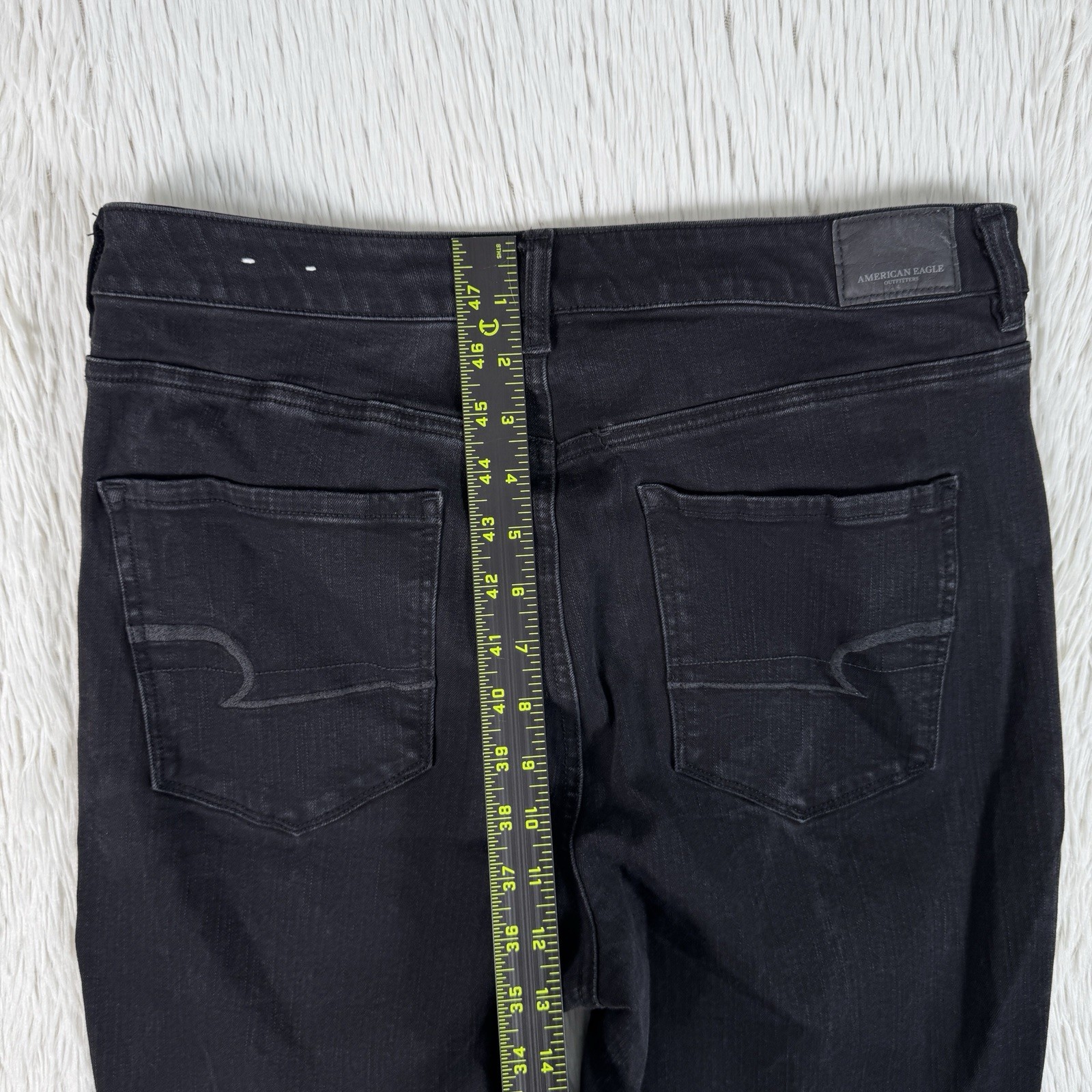 American Eagle Black Super High-Rise Jegging Denim Jeans Women's Size 14R