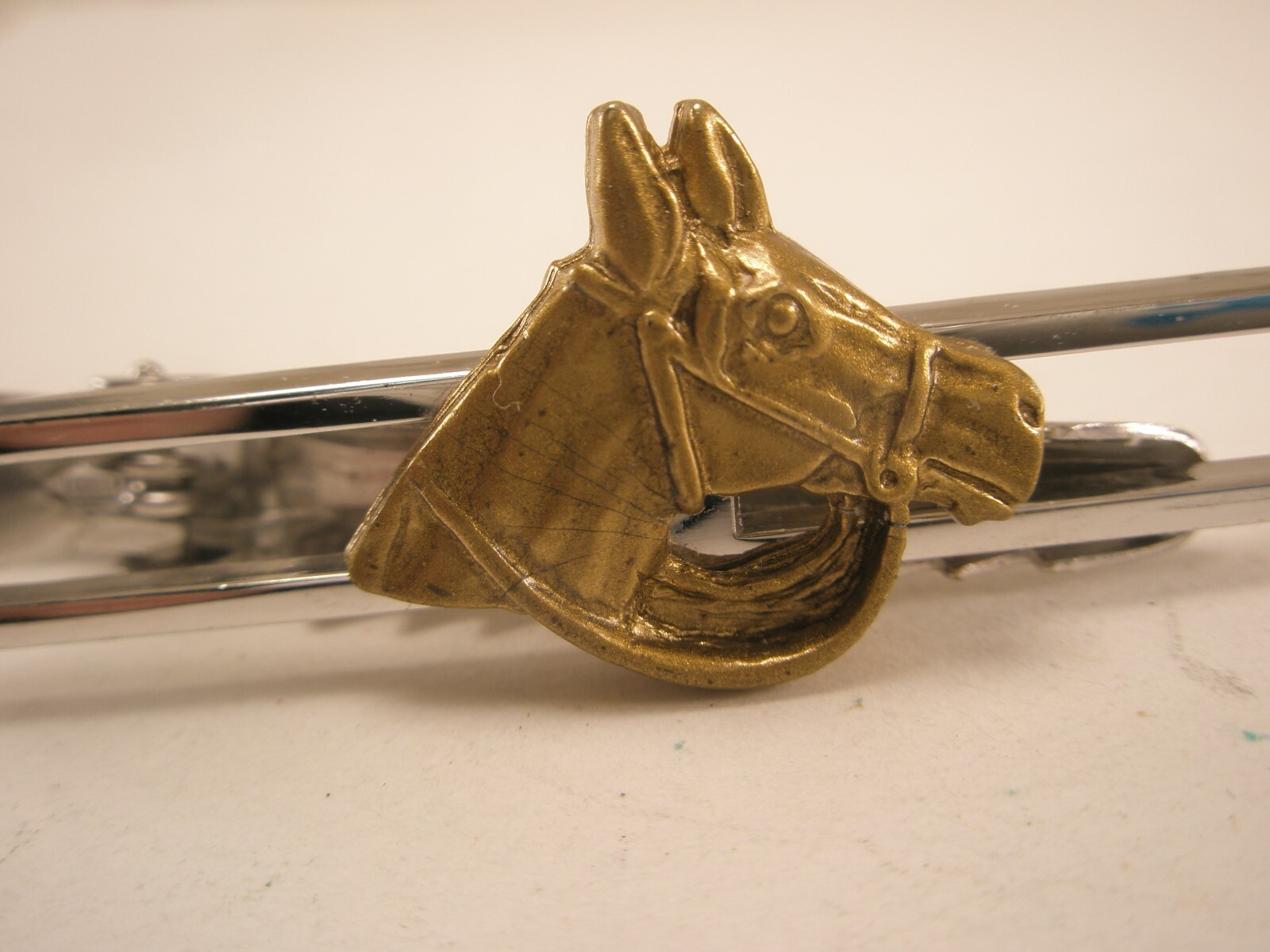 Horse Head Vintage ANSON Tie Bar Clip stallion mare hunter jumper gelding animal