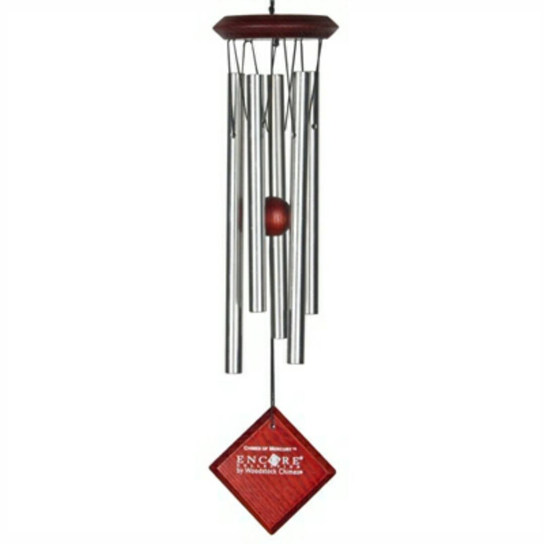 Woodstock CHIMES OF MERCURY Silver WIND CHIMES 14" NEW In Box