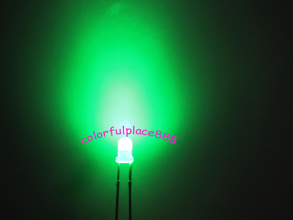 50pcs, 3mm Dual Bi Color Polar Changing Red/Green Led Diffused Leds + Resistors