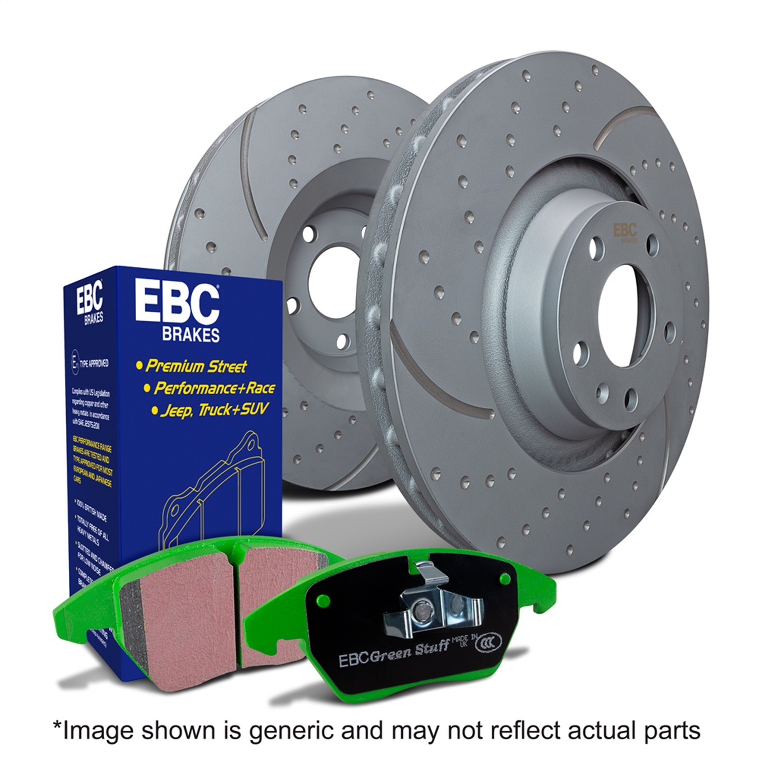 EBC for S10 Kits Greenstuff Pads and GD Rotors S10KR1176