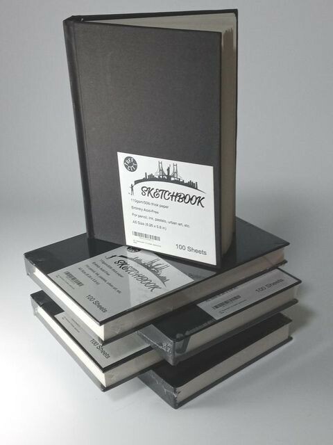 📦 24 A5 Black Sketchbooks – Tuff City Label – Bulk Artist Blackbooks 8.2 x 5.8