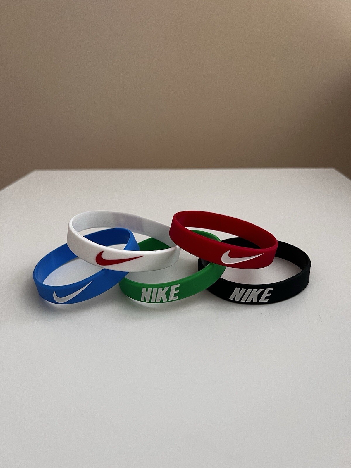 5 Pack of Nike Silicone Wristband Bracelets