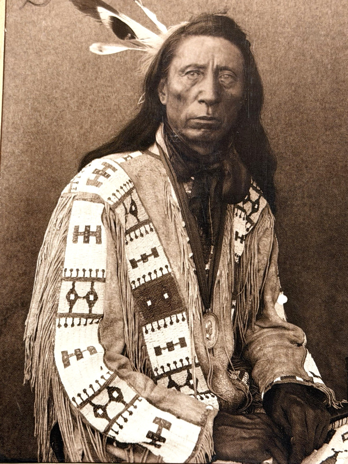 Vintage Native American Indian Portrait of Jack Red Cloud Chief of Oglala Sioux