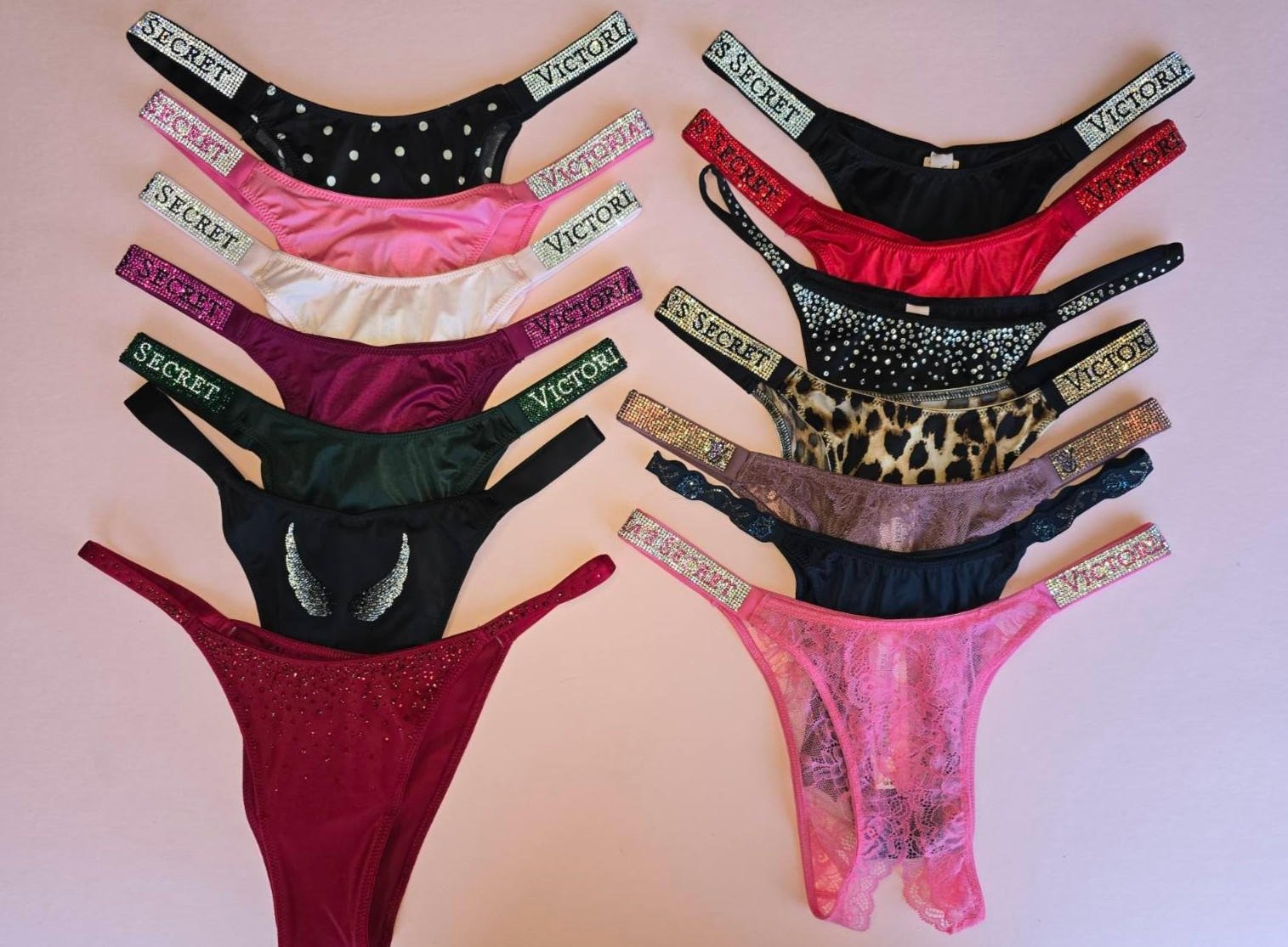 Victoria's Secret Shine Strap Brazilian Bling Panty Rhinestone All Sizes NWT