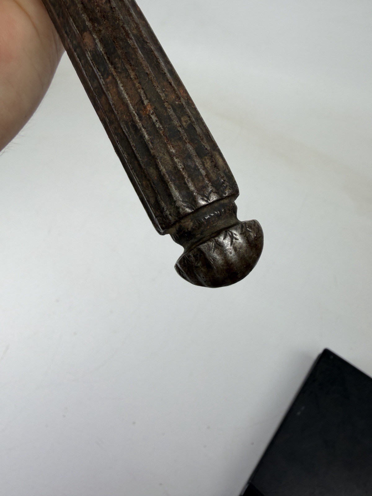 Finely Chased Iron Pen Case Scabbard Holder Tibet Tibetan 17-18TH Century