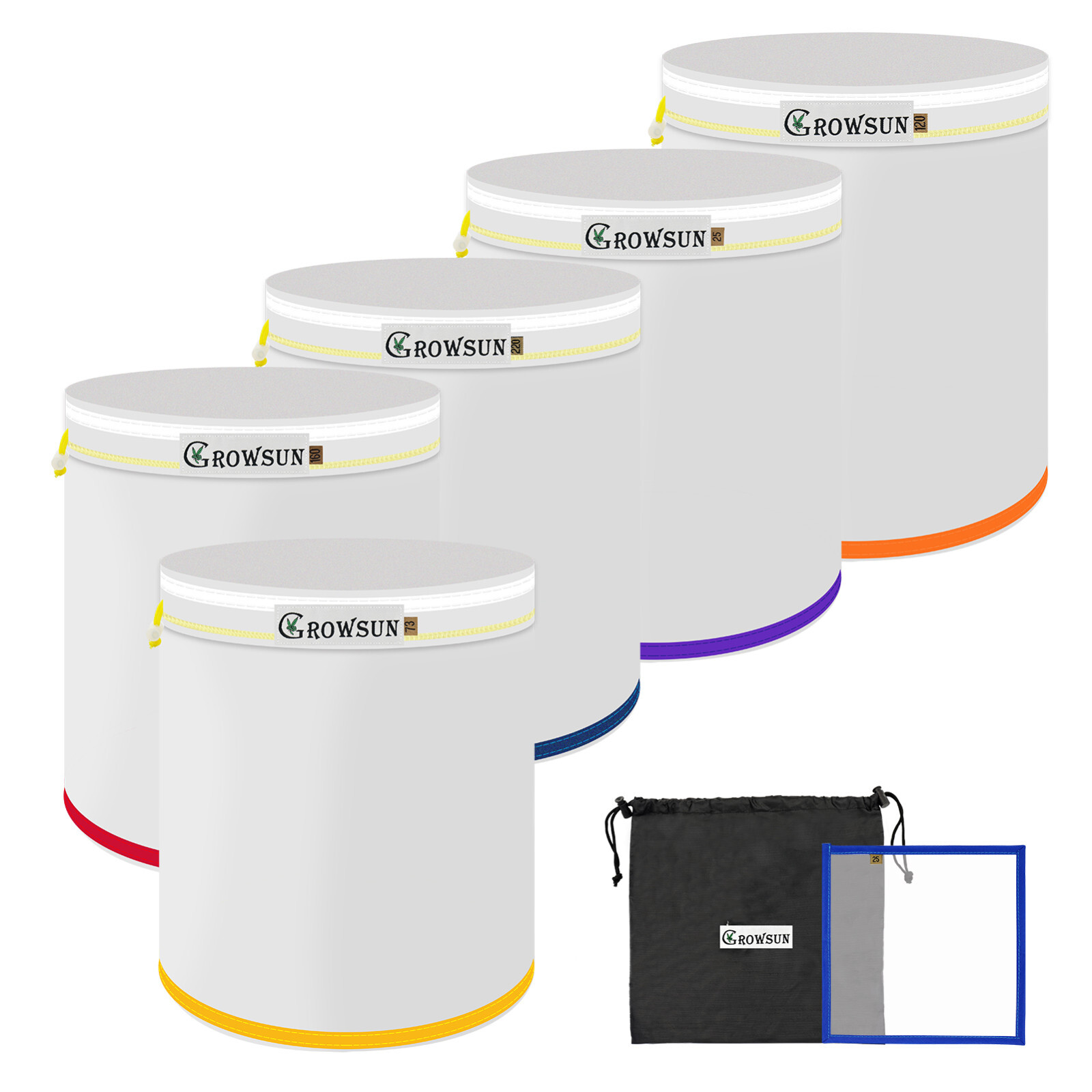 Bubble Bag growsun 32 GAL - 8 Bag Kit All Mesh Bubble Hash Bags Extractor