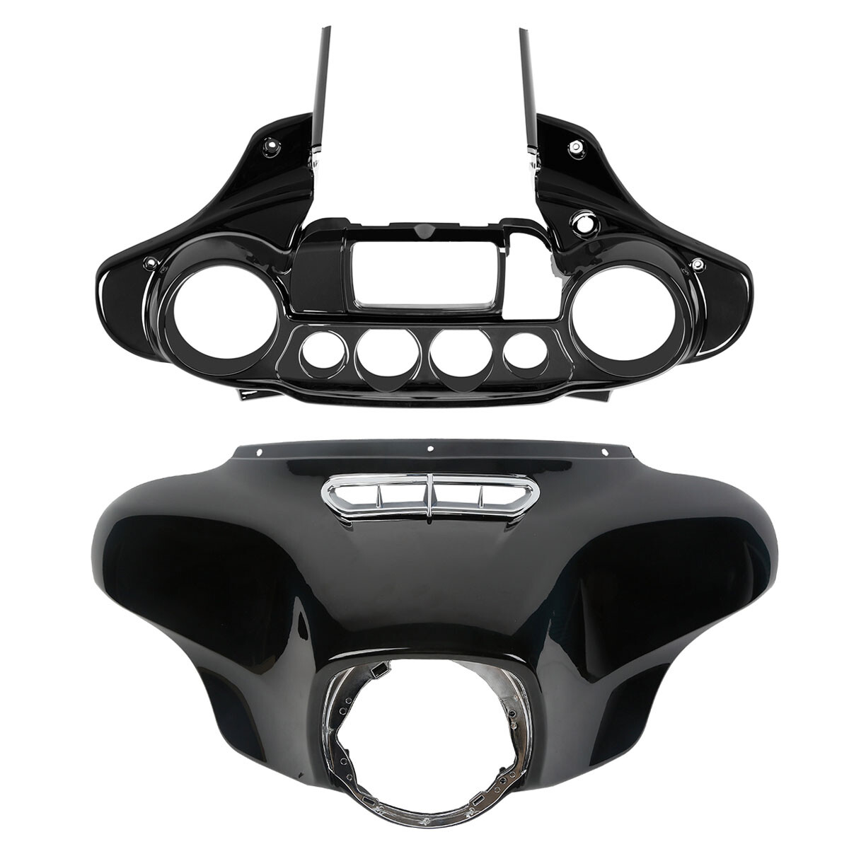 Vivid Black Outer & Inner Batwing Fairings Fit For Harley Street Glide 2014-2024