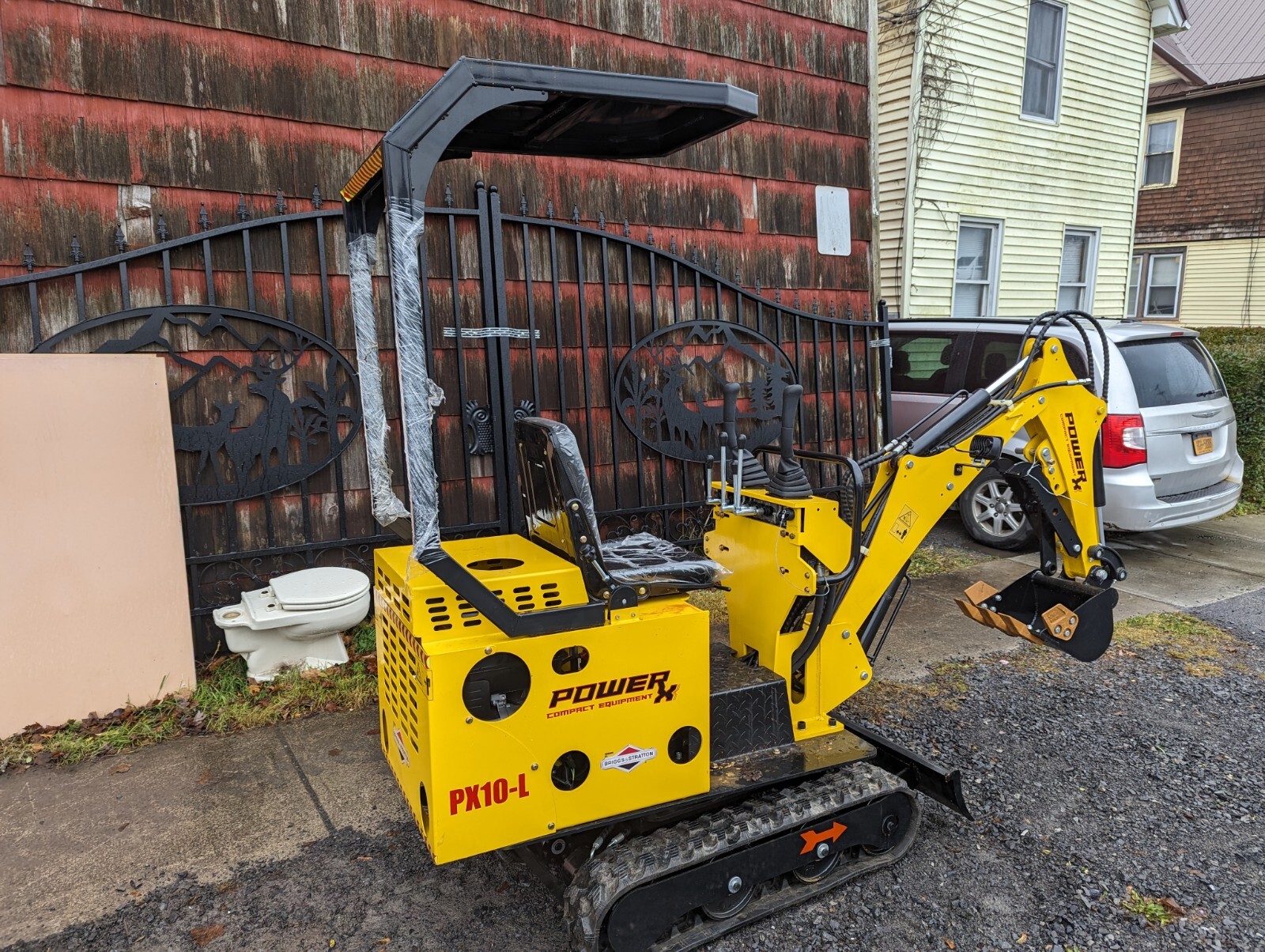 New Power X 13.5HP Mini Excavator Backhoe Digger Tractor