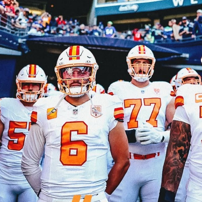 Baker Mayfield GAME-USED💪Signed + Inscribed Ball Tampa Bay Buccaneers 24-25 Szn