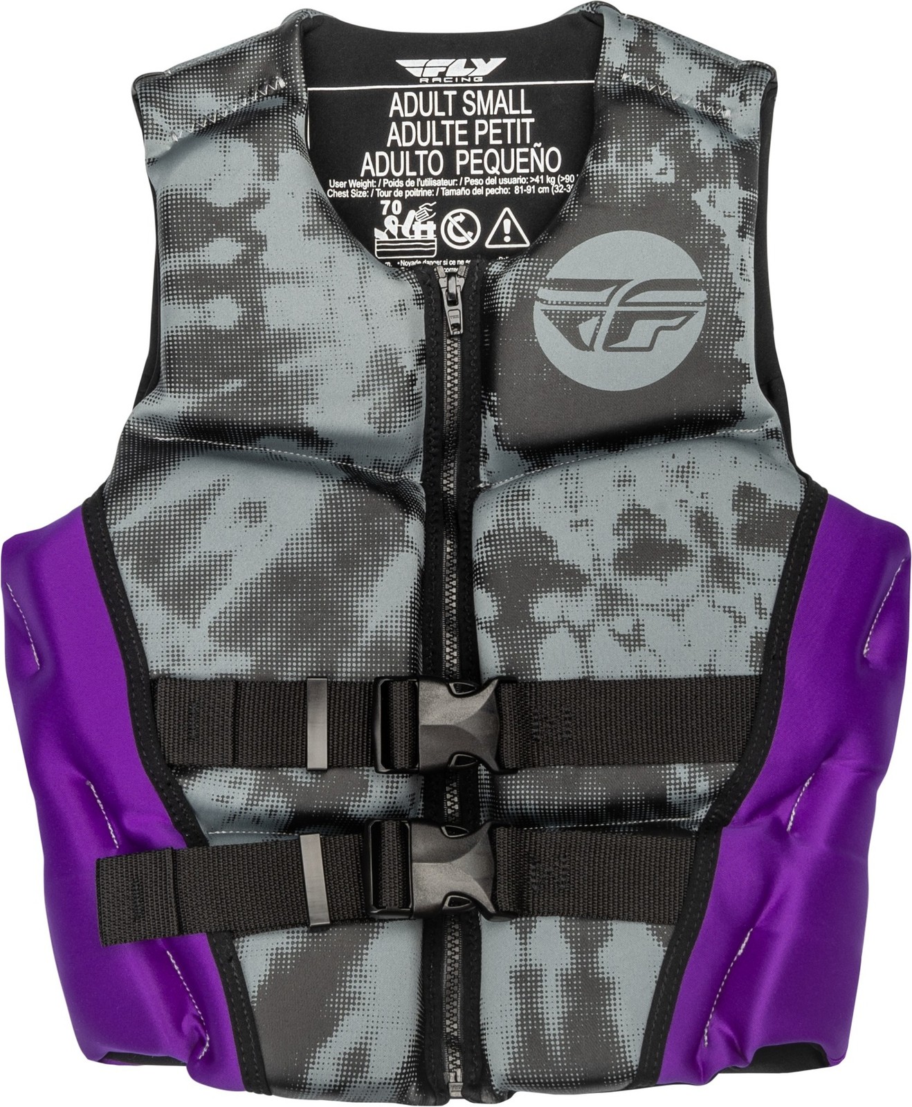 Fly Racing Women's Neoprene Flotation Vest XL Purple/Grey/Black