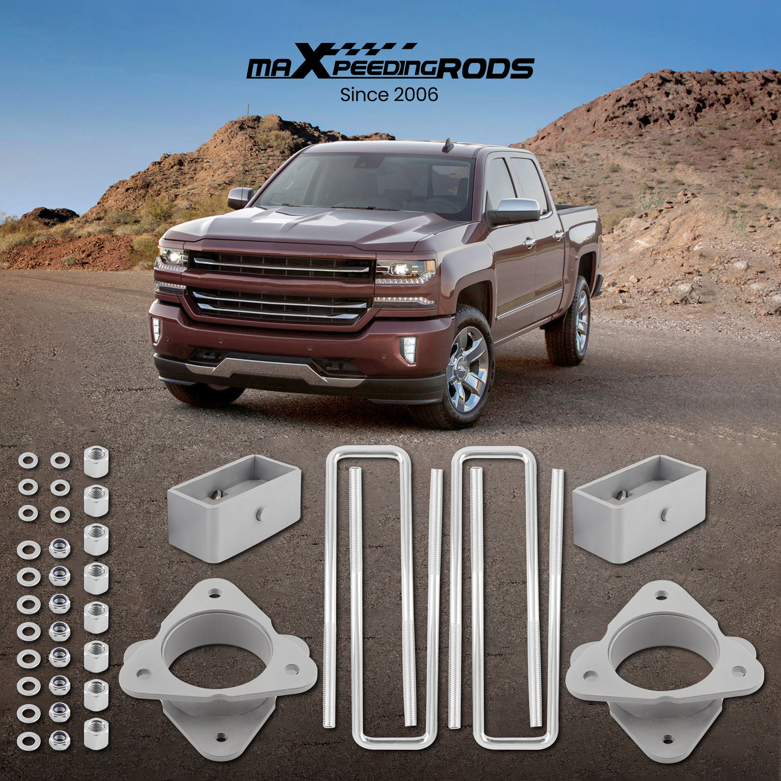 3" Front & Rear Lift Kit Spacers for Chevy Silverado GMC Sierra 1500 2007-2020