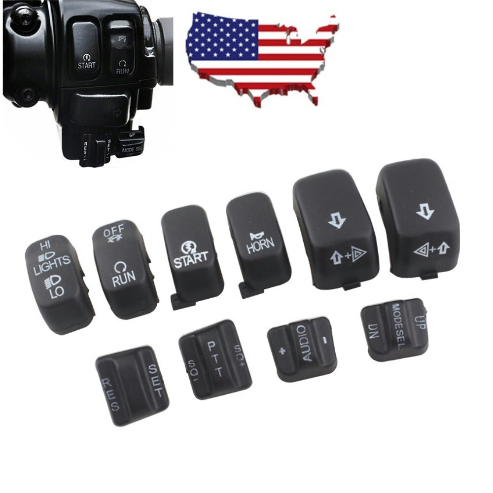 Hand Control Switch Buttons Cap Fit For Harley Touring Road Electra Glide FLHTCU