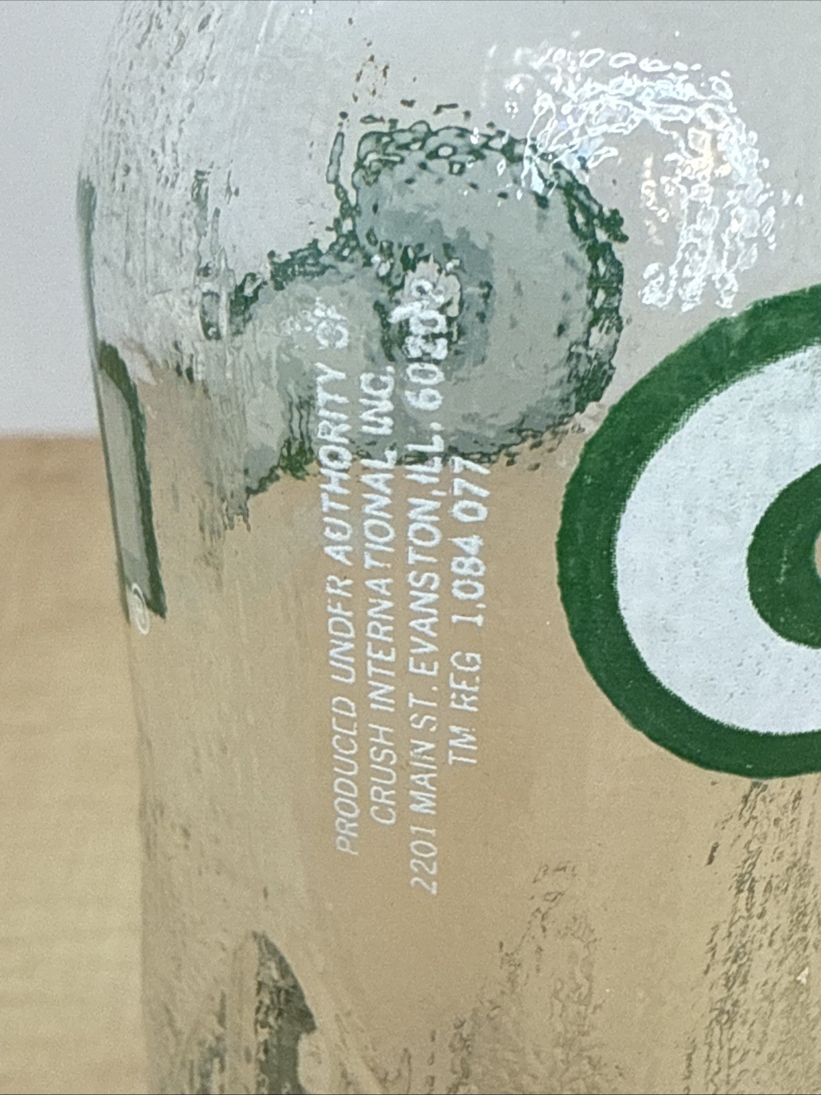 Vintage Orange Crush 10oz Money Back Bottle 1970s ACL Glass Evanston IL Soda