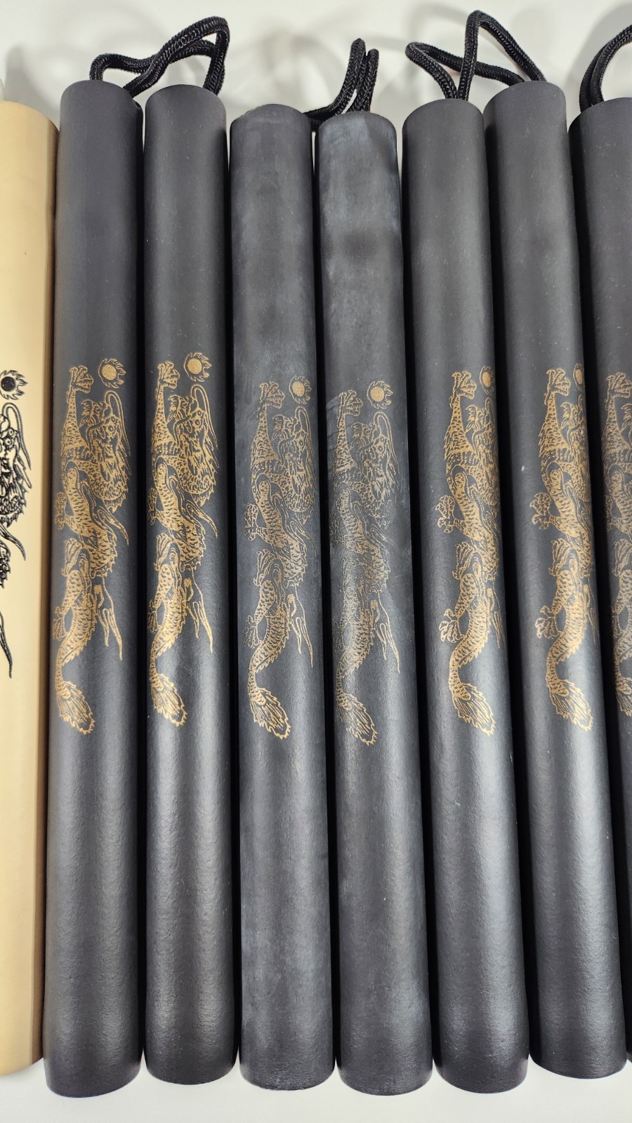 LOT OF 9 FOAM NUNCHUCKS WHITE AND BLACK DRAGONS 12” TAIWAN R.O.C.