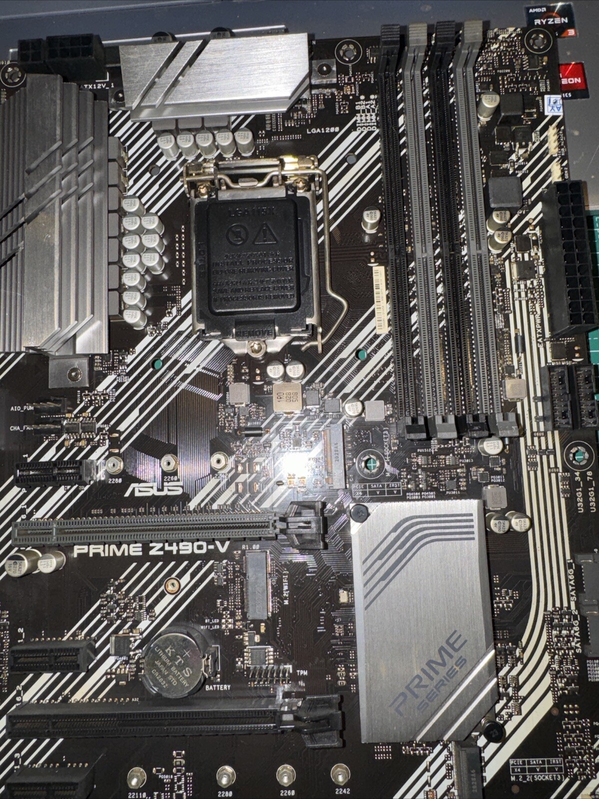 ASUS PRIME Z490-V Motherboard Intel Z490 DDR4 LGA 1200 ATX w/ IO Shield (Tested)