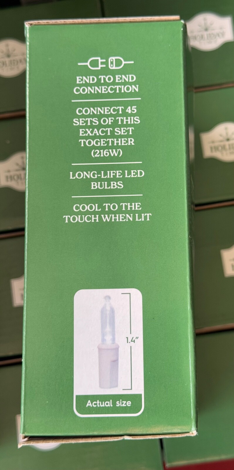 NEW! Holiday Time 100 COOL WHITE Mini LED Christmas Lights Strand WHITE Wire