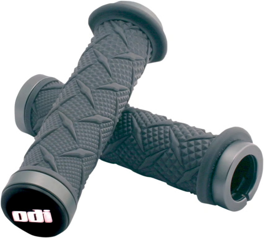 ODI ATV Xtreme Lock-On Grips - Graphite - Silver Clamp ATV/UTV J30XTH-S