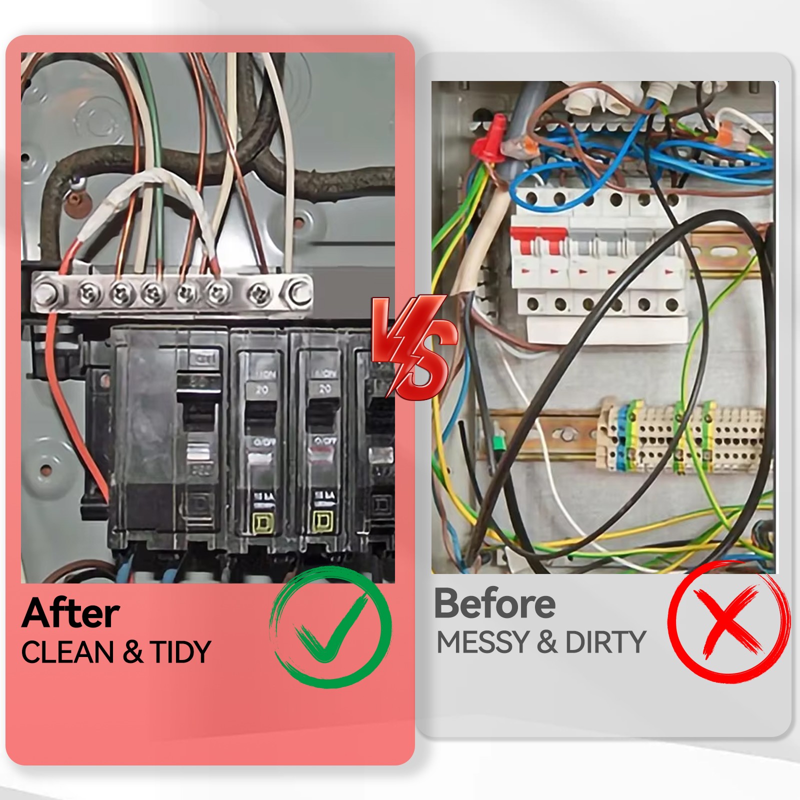 2x 12V Distribution Bus Bar Auto Boat Marine Power 6 Way Terminal Block Bus Bar