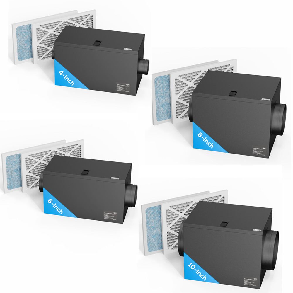 AITECAC Filter Box 4-10" w/ High Efficacy Filter for Home HVAC Filtration Intake
