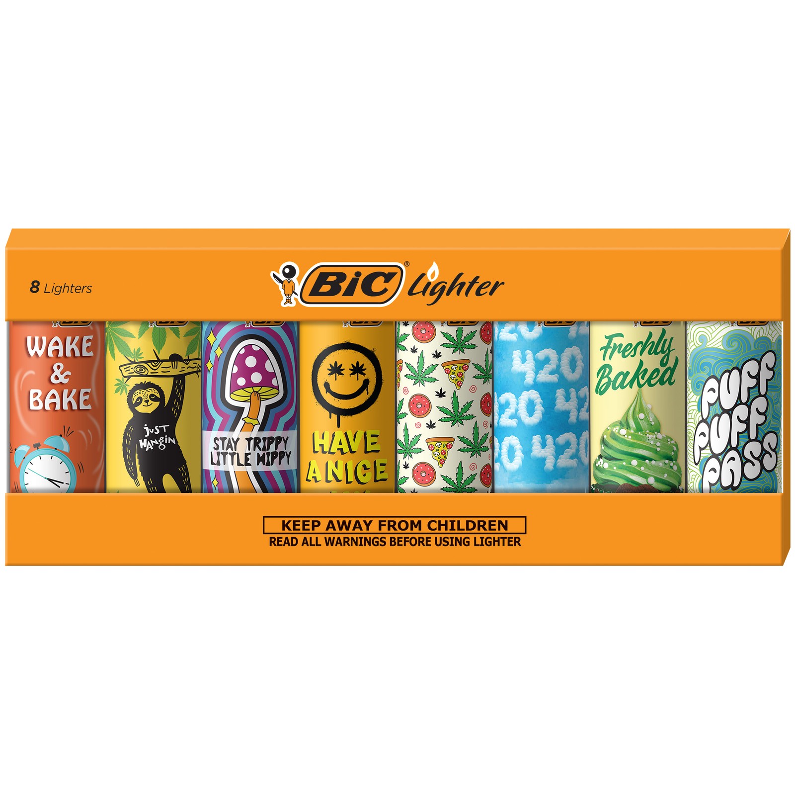 BIC Special Edition Counterculture Series Lighters, 8-Count