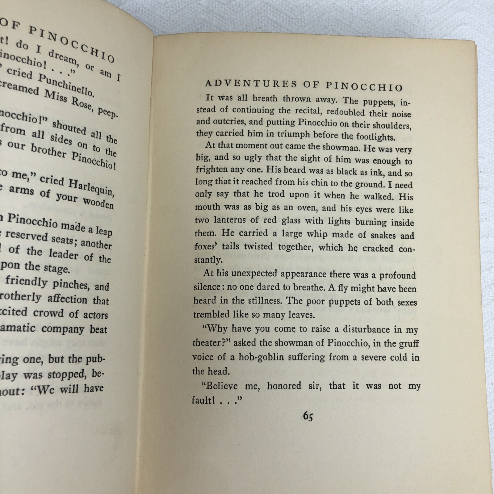 PINOCCHIO C. Collodi VTG Color Illustrated Maud & Miska Petersham 1932 HC