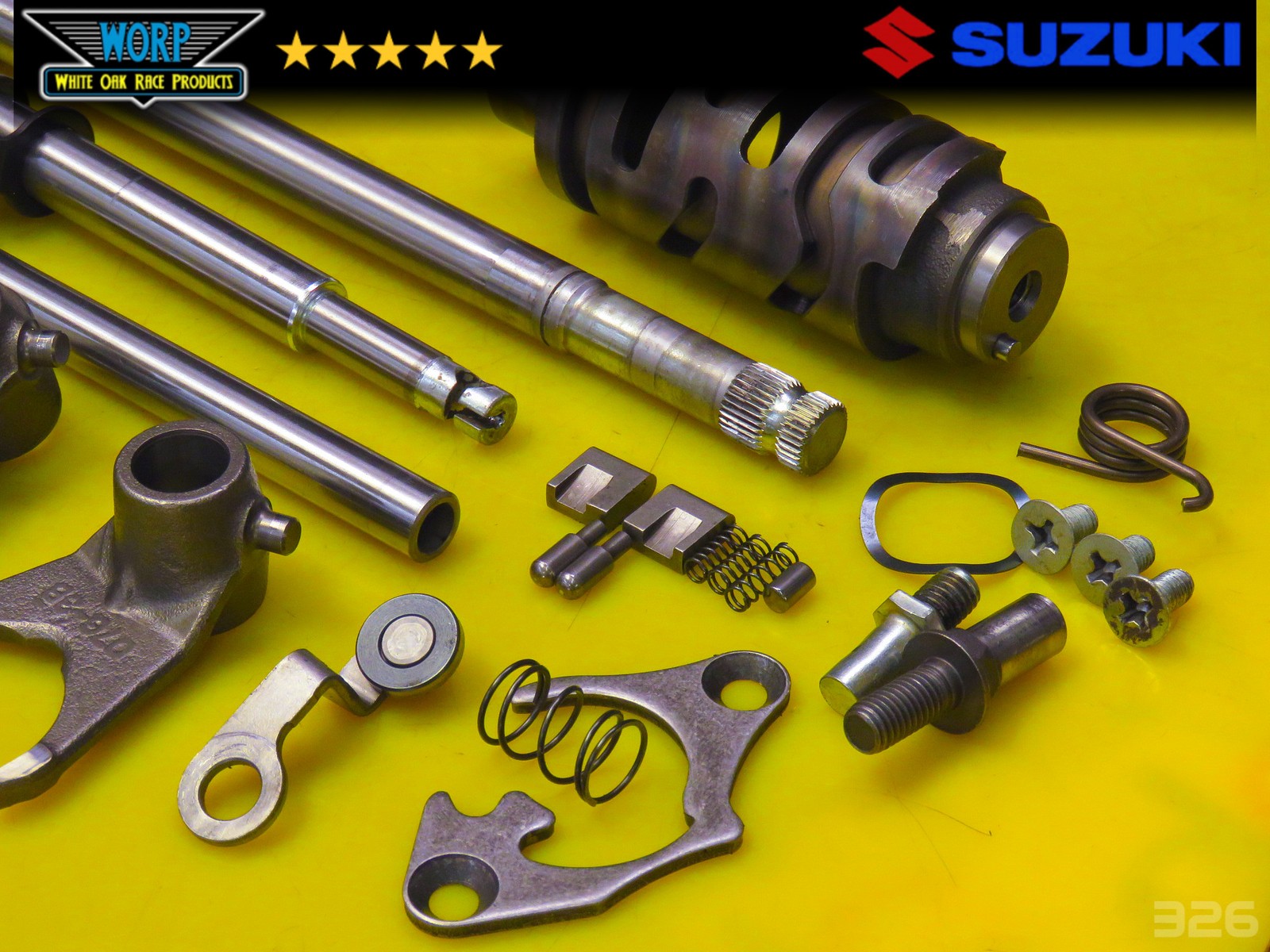 2003 SUZUKI QUADSPORT LTZ400 KFX TRANSMISSION SHIFT FORKS DRUM PEDAL SHAFT