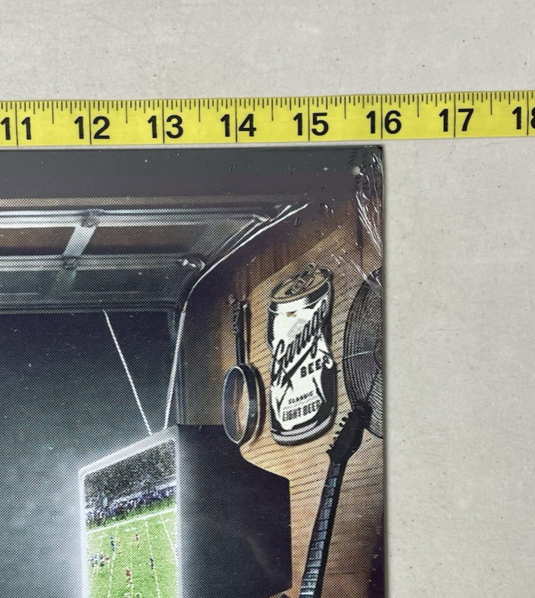 Garage Beer Bigfoot Tin Bar Sign Bigfoot The Garage is Always Open 16 X 12.5