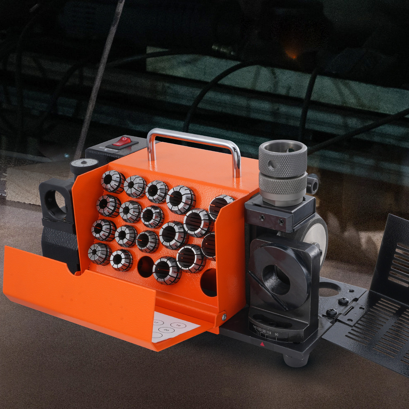 MR-20G Drill Bits Sharpener 3-20mm Bits Grinder Sharpener & 18 Collets