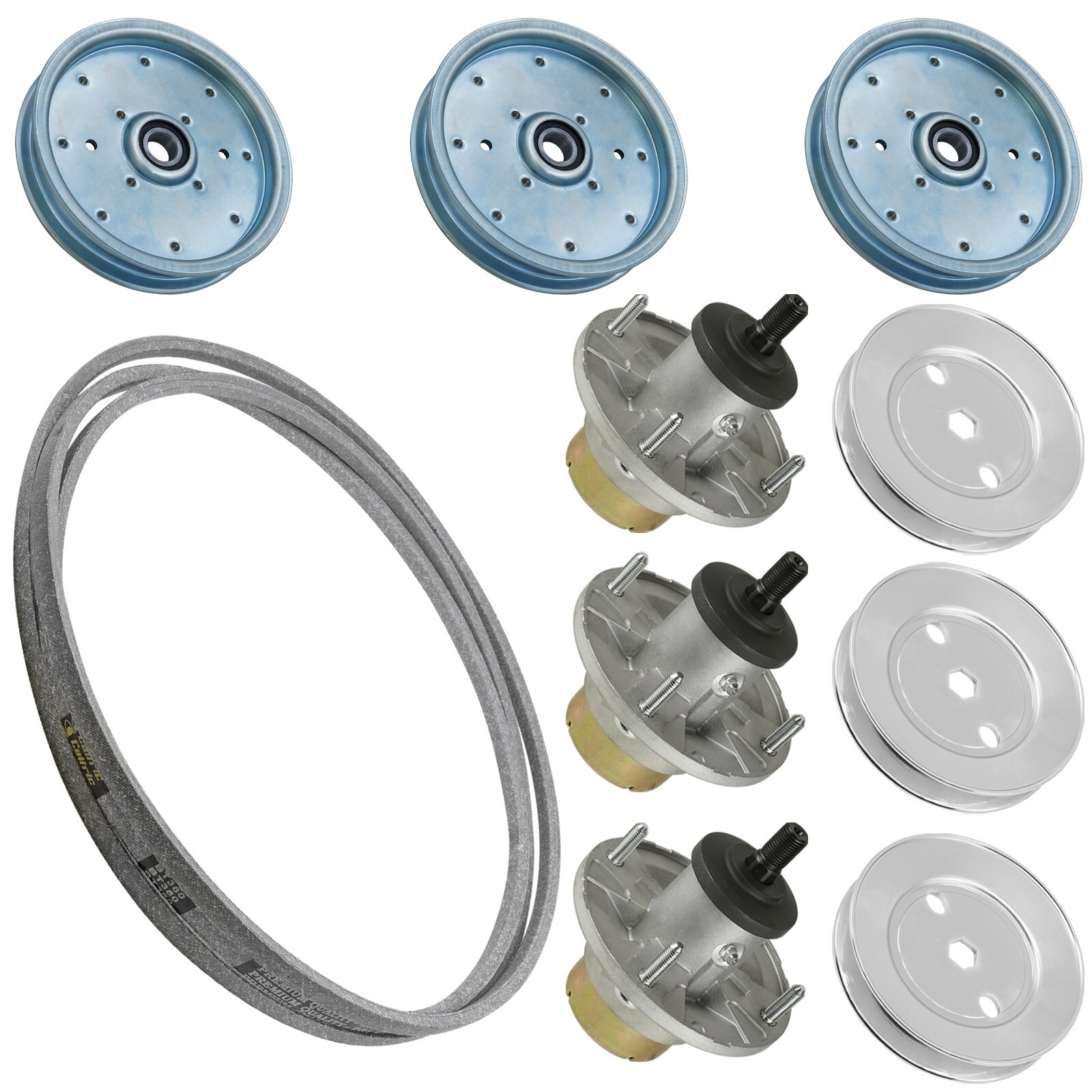 Deck Spindle w/ Pulley Belt for John Deere Z325E Z330M Z330R Z355E ZTrak 48"