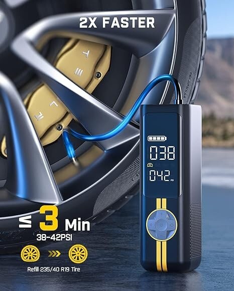 Fanttik X8 APEX EV Tire Inflator Portable Air Pump, 2X Faster Inflation, 150PSI