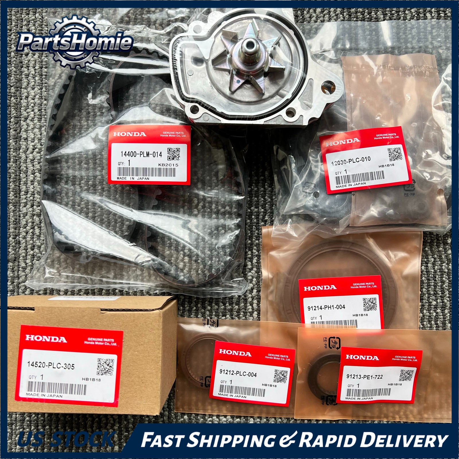 OEM Timing Belt Kit & Water Pump for 2001-2005 Honda Civic 1.7L D17A1/A2/A3