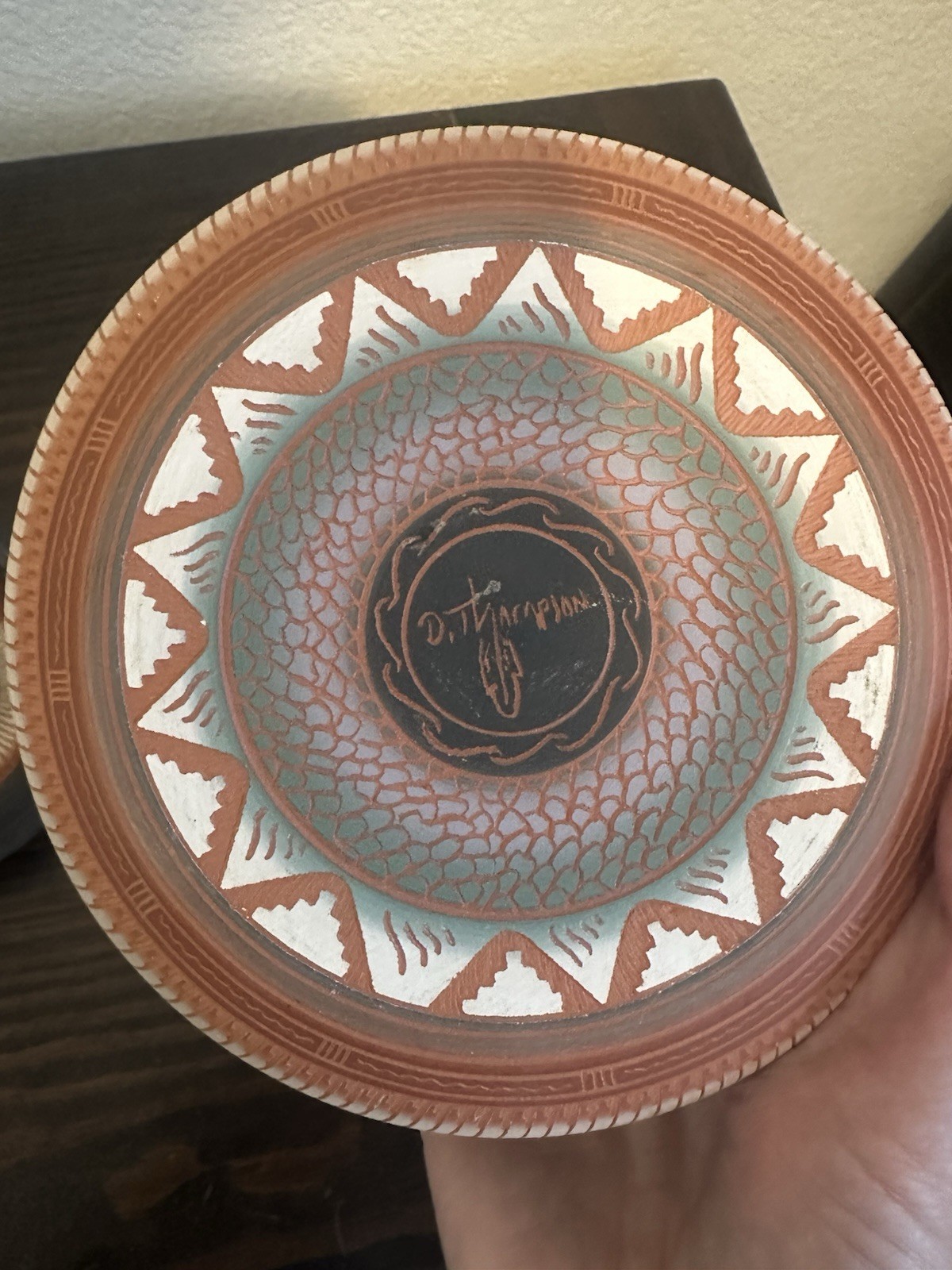 Navajo Seed Jar With Lid Us Native Signed D Thompson