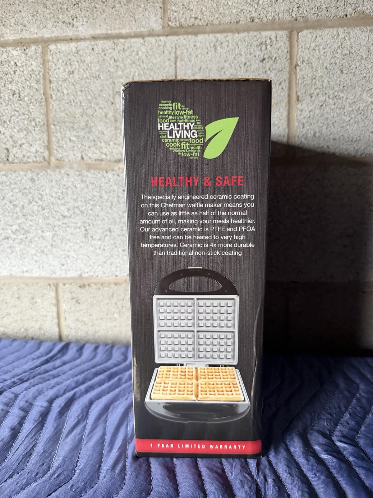 CHEFMAN 4 Slice Waffle Maker NEW