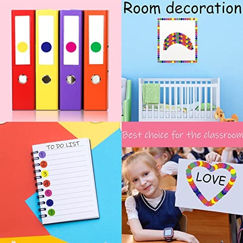 1400 PCS Colored Dot Stickers Round Color Coding 3/4 INCH 10 Color/1400pcs