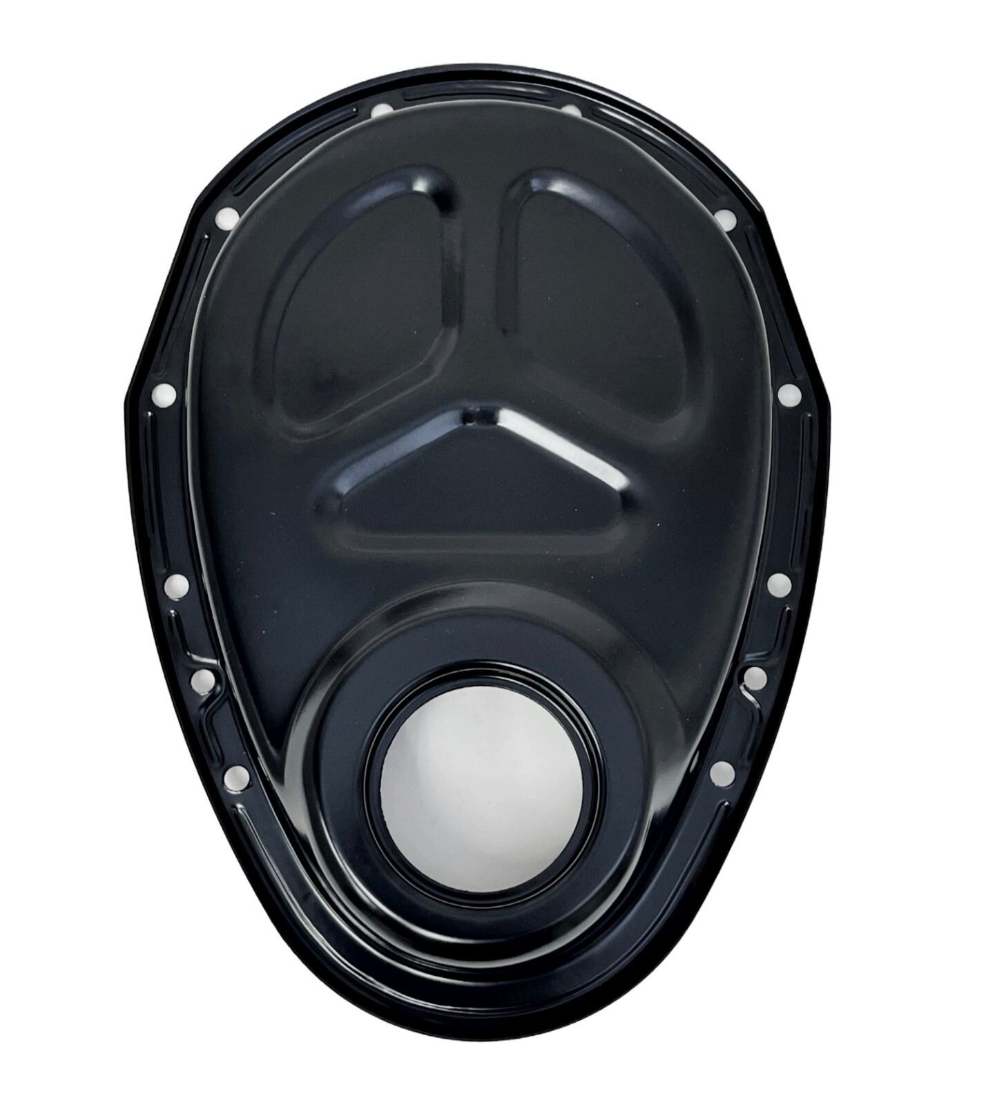 SB Chevy Timing Chain Cover V8 SBC 283 327 350 383 400 V8 With Roller Cam Black