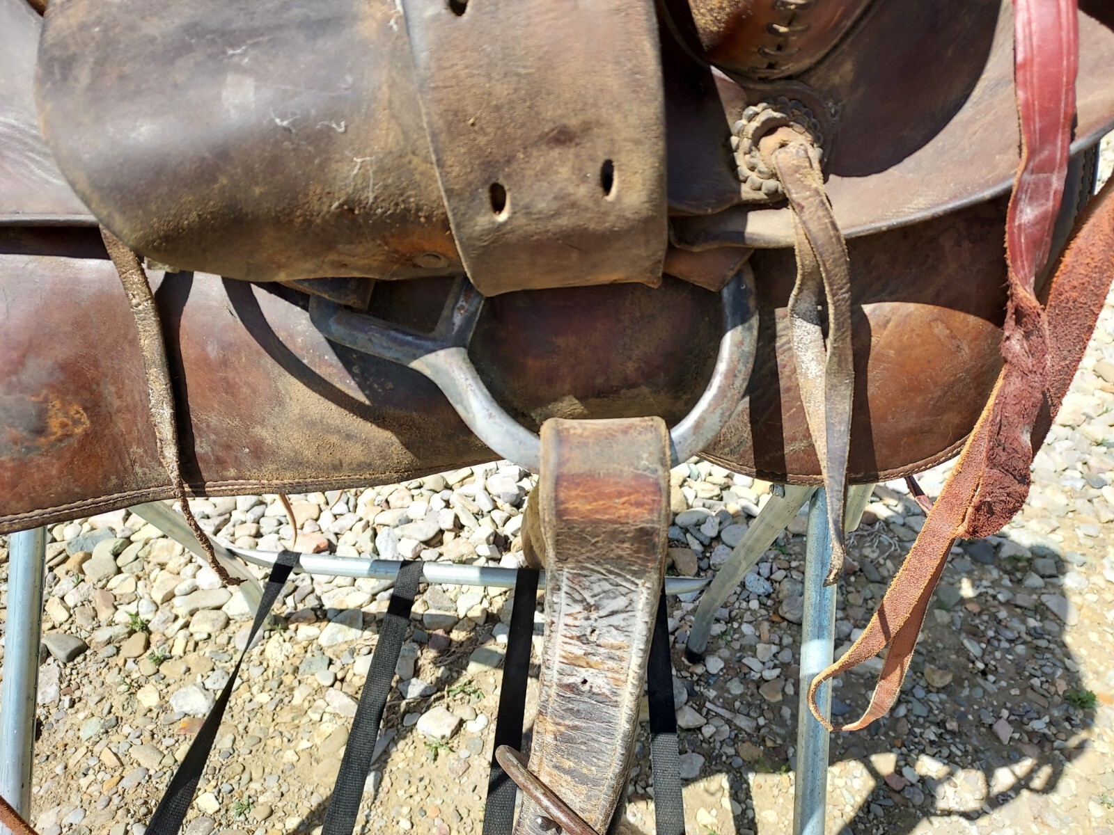 Antique Joseph Sullivan Fort Benton Montana - Saddle - Square Skirt - 13" seat