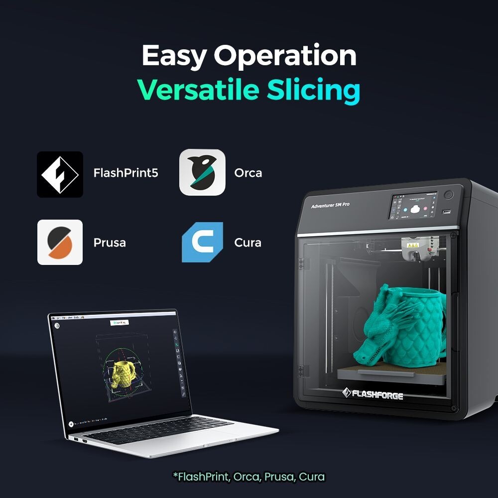 FLASHFORGE 3D Printer Adventurer 5M Pro Fully Enclosed Camera 600mm/s High Speed