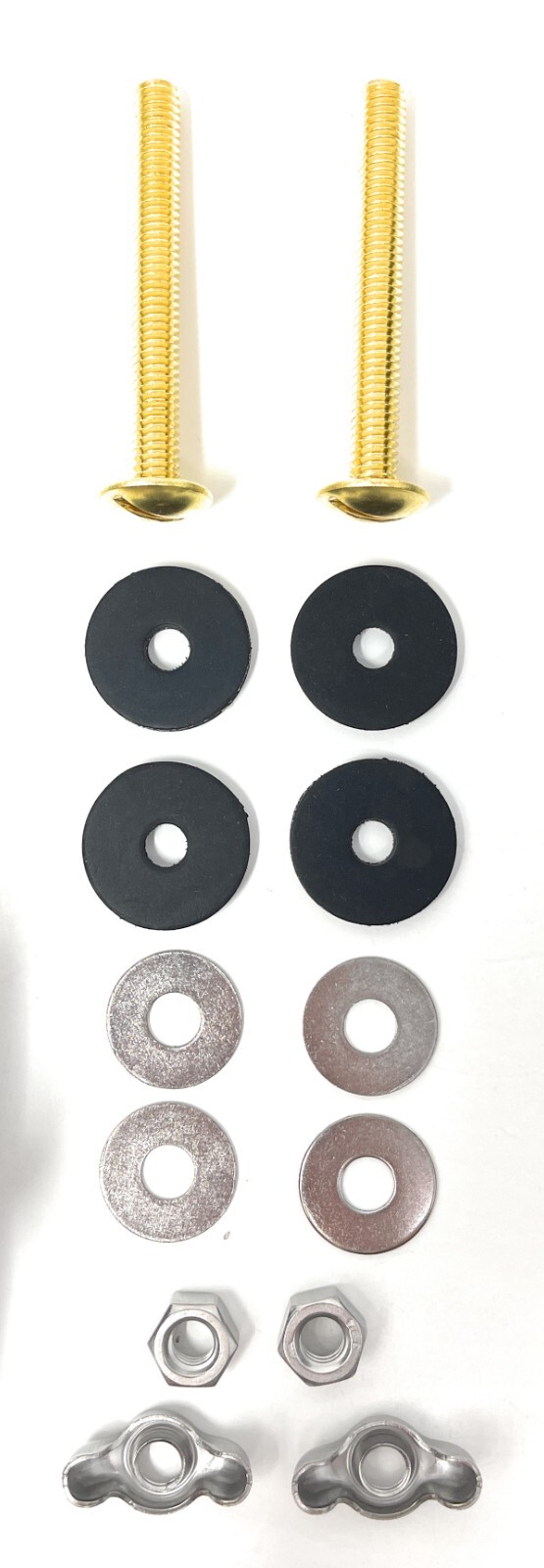 2 Pack Toilet Tank to Bowl Bolt Kit, Heavy Duty Brass Bolts Toilet Bolts