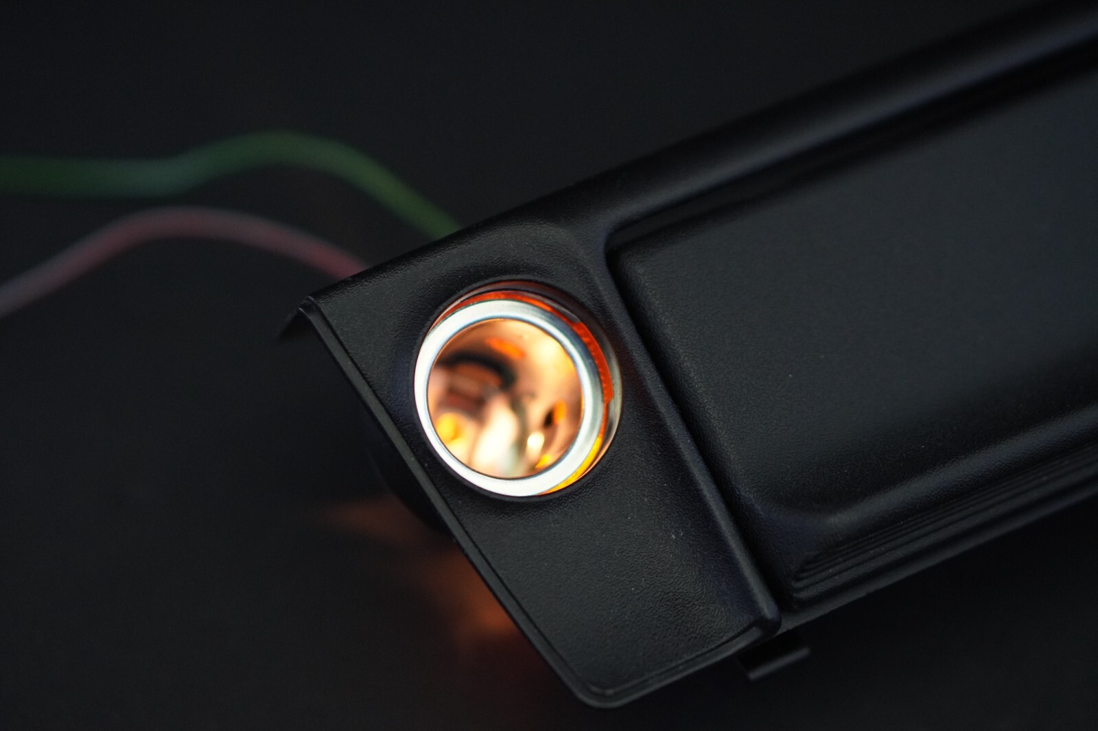 NEW BMW E30 Cigarette Lighter Socket W/ Orange Optic Bracket 61341367690