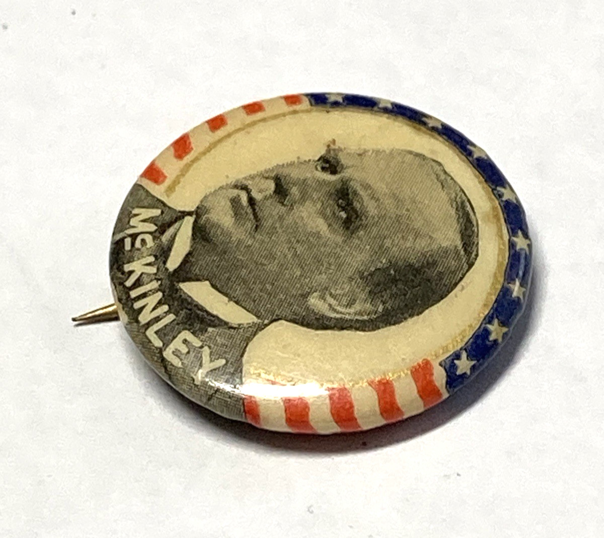 1890s William McKinley Celluloid Campaign Pinback Button - Whitehead & Hoag
